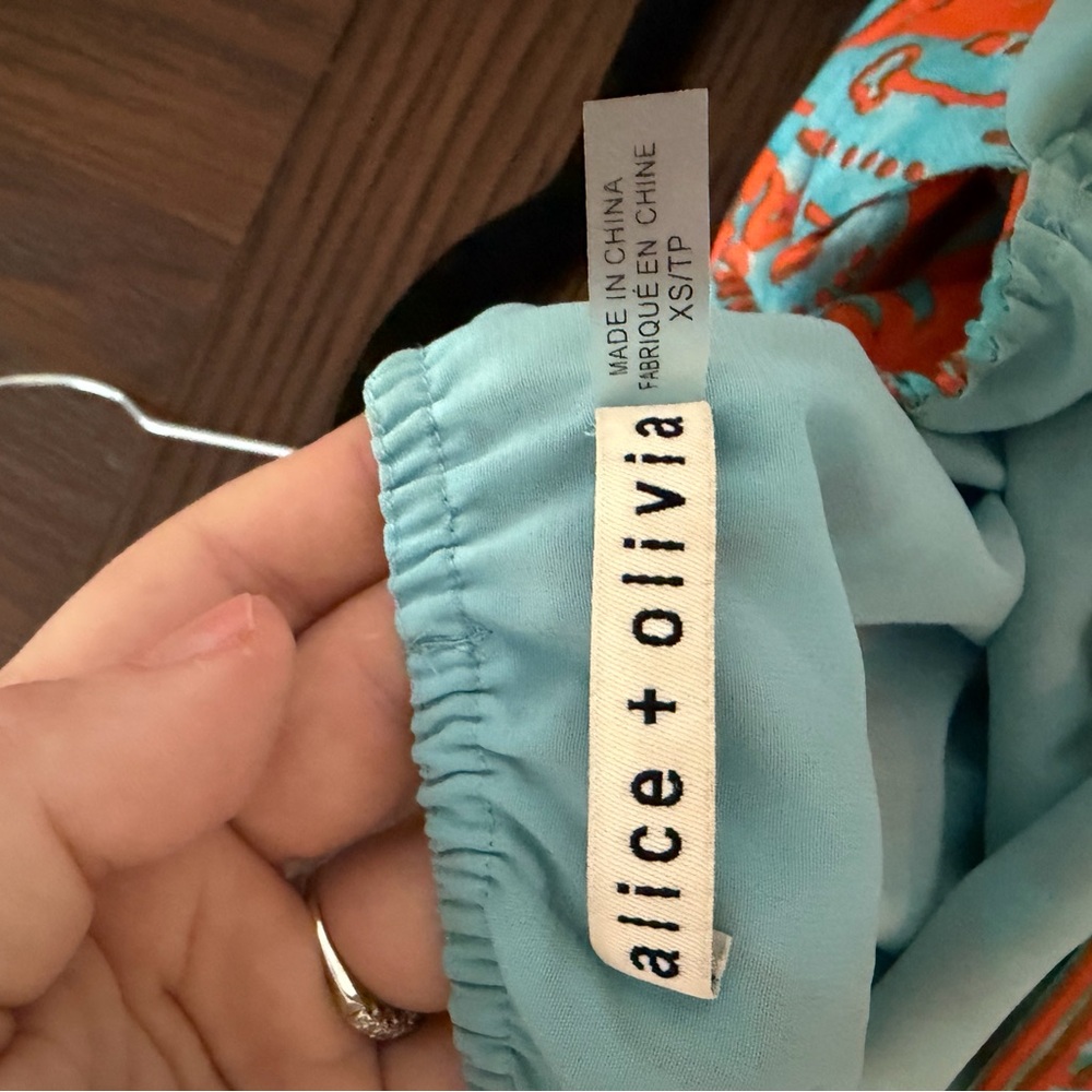 Alice + Olivia Forever Yours Sienna Rosen Tiered Babydoll Dress - Picture 7 of 7